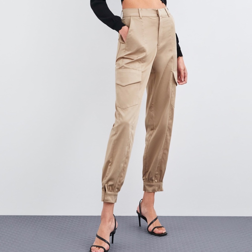 Zara Satin Cargo Pant